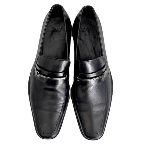 Hugo Boss Black Leather Men's Loafers - Picture 3 of 8